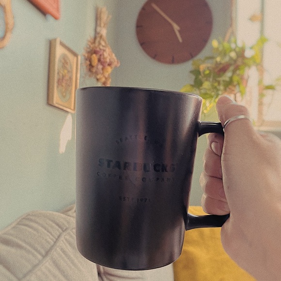 Starbucks mugs black set of 2